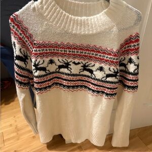Maurices Cream and Black Knit Sweater